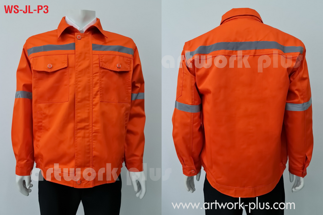 เสื้อพนักงานช่าง, ชุดฟอร์มแจ็คเก็ต, เสื้อช่างทำงาน, สีส้ม